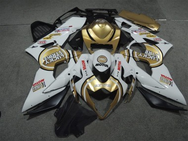 Carenado Moto GSXR 1000 K5 05-06 - Blanco Oro Lucky Strike Motul