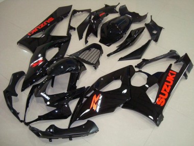 Carenado Moto GSXR 1000 K5 05-06 - Brillante Negro Rojo Pegatinas