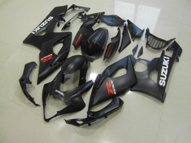 Carenado Moto GSXR 1000 K5 05-06 - Negro Mate con Blanco Calcomanías Carenado Moto GSXR 1000 K5 05-06 - Negro Mate con Blanco Calcomanías