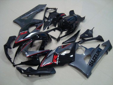Carenado Moto GSXR 1000 K5 05-06 - Negro Rojo Calcomanías
