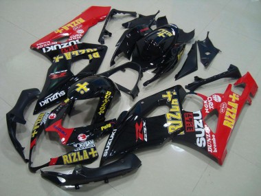 Carenado Moto GSXR 1000 K5 05-06 - Negro Rojo Rizla