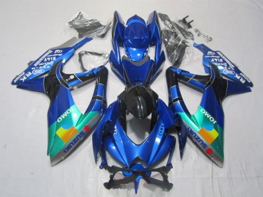 Carenado Moto GSXR 1000 K7 07-08 - Azul Negro Verde Jomo