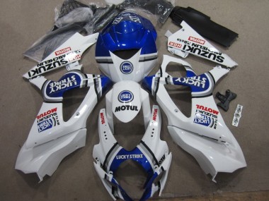 Carenado Moto GSXR 1000 K7 07-08 - Blanco Azul Lucky Strike Rojo Motul