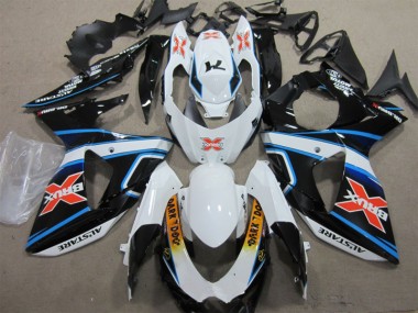 Carenado Moto GSXR 1000 K9 09-16 - Blanco Azul Brux Oscuro Dog