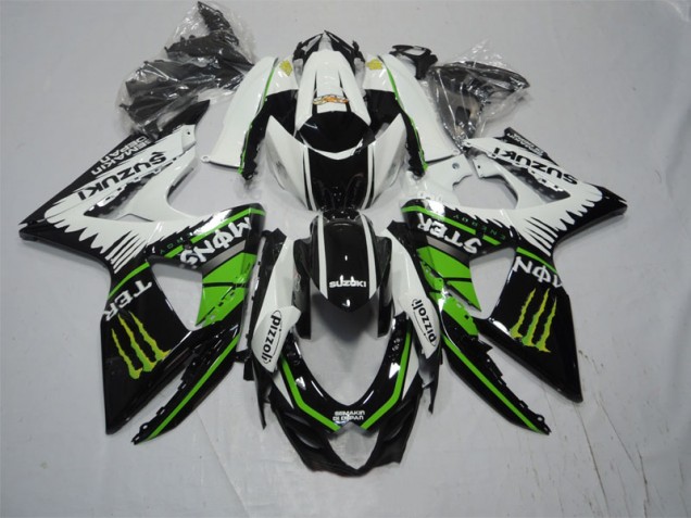 Carenado Moto GSXR 1000 K9 09-16 - Negro Blanco Verde Monster Pizzoli
