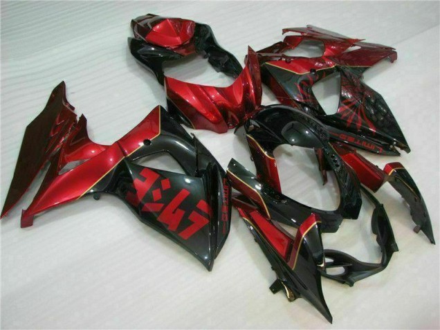Carenado Moto GSXR 1000 K9 09-16 - Rojo Llama Negro