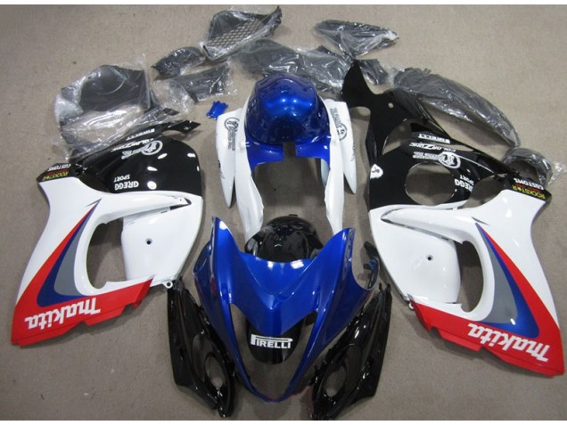 Carenado Moto GSXR 1300 Hayabusa 08-19 - Blanco Azul Makita