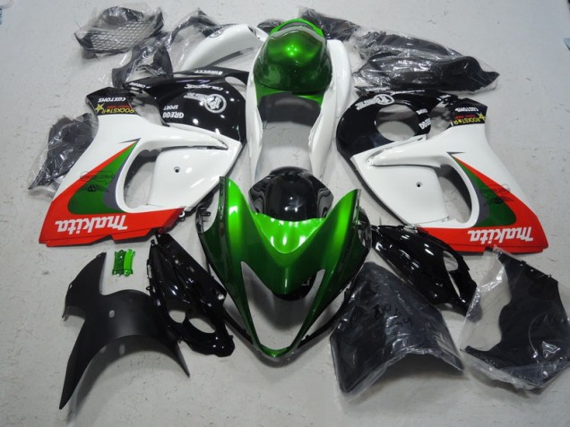 Carenado Moto GSXR 1300 Hayabusa 08-19 - Blanco Verde Makita Carenado Moto GSXR 1300 Hayabusa 08-19 - Blanco Verde Makita