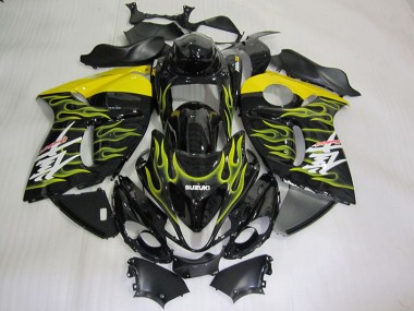 Carenado Moto GSXR 1300 Hayabusa 08-19 - Negro Amarillo Llama