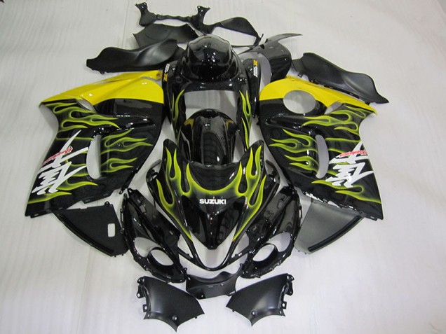Carenado Moto GSXR 1300 Hayabusa 08-19 - Negro Amarillo Llama
