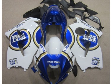 Carenado Moto GSXR 1300 Hayabusa 96-07 - Blanco Lucky Strike Azul Motul