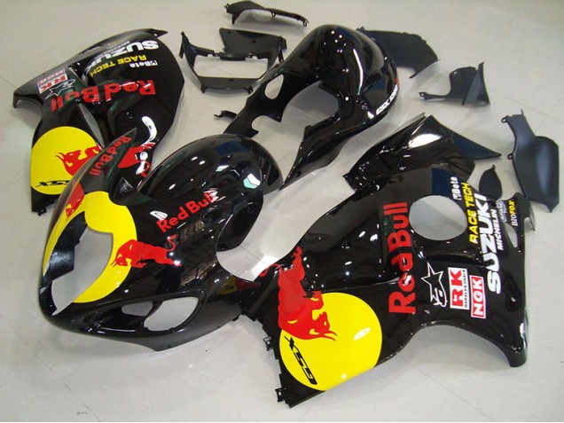 Carenado Moto GSXR 1300 Hayabusa 96-07 - Negro Amarillo Red Bull
