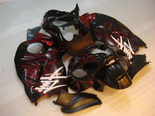 Carenado Moto GSXR 1300 Hayabusa 96-07 - Negro Rojo Llama Carenado Moto GSXR 1300 Hayabusa 96-07 - Negro Rojo Llama