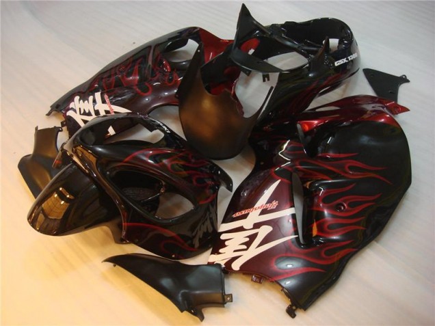 Carenado Moto GSXR 1300 Hayabusa 96-07 - Negro Rojo Llama Carenado Moto GSXR 1300 Hayabusa 96-07 - Negro Rojo Llama