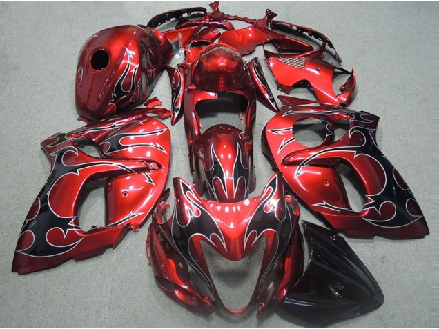 Carenado Moto GSXR 1300 Hayabusa 96-07 - Rojo con Negro Llama Carenado Moto GSXR 1300 Hayabusa 96-07 - Rojo con Negro Llama