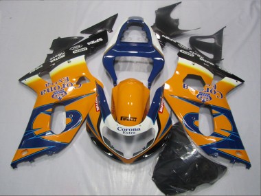 Carenado Moto GSXR 600 K1 K2 K3 01-03 - Azul Naranja Corona Extra
