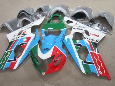 Carenado Moto GSXR 600 K1 K2 K3 01-03 - Azul Verde Blanco Motul