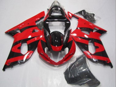 Carenado Moto GSXR 600 K1 K2 K3 01-03 - Negro Rojo