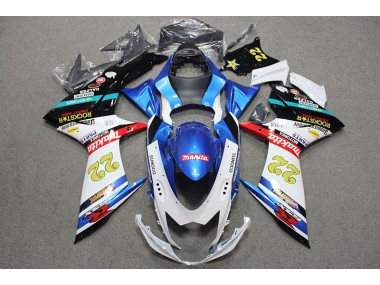 Carenado Moto GSXR 600 K11 11-21 - Azul Blanco Rojo Rockstar 22