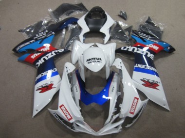 Carenado Moto GSXR 600 K11 11-21 - Blanco Azul Motul