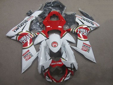 Carenado Moto GSXR 600 K11 11-21 - Blanco Lucky Strike Rojo Motul