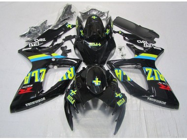 Carenado Moto GSXR 600 K6 06-07 - Negro Amarillo Rizla