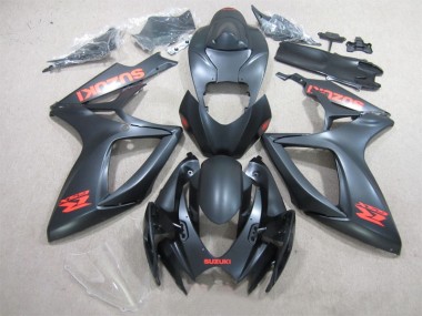 Carenado Moto GSXR 600 K6 06-07 - Negro Rojo Calcomanía