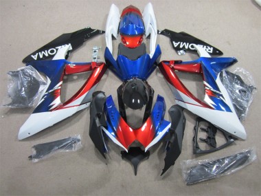 Carenado Moto GSXR 600 K8 08-10 - Azul Rojo Blanco