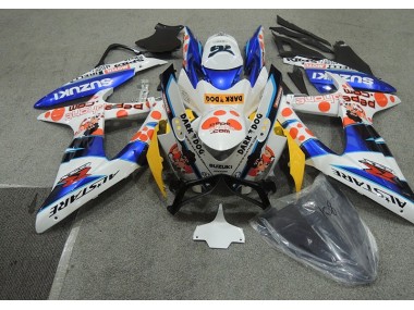 Carenado Moto GSXR 600 K8 08-10 - Blanco Azul Oscuro Dog