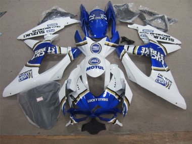 Carenado Moto GSXR 600 K8 08-10 - Blanco Lucky Strike Azul Motul
