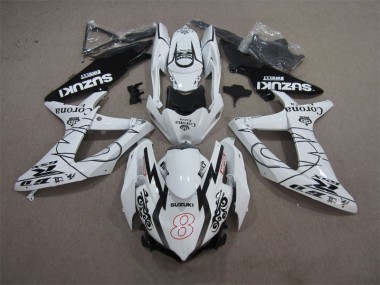 Carenado Moto GSXR 600 K8 08-10 - Blanco Negro Corona Extra Motul 8