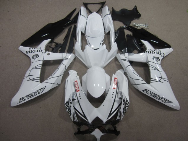 Carenado Moto GSXR 600 K8 08-10 - Blanco Negro Corona Extra Motul