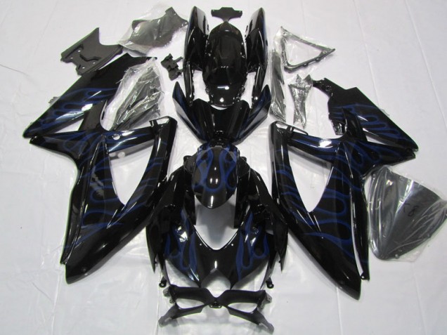 Carenado Moto GSXR 600 K8 08-10 - Llama azul negra Carenado Moto GSXR 600 K8 08-10 - Llama azul negra