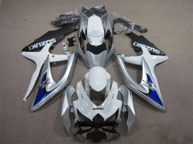Carenado Moto GSXR 600 K8 08-10 - Plata Azul Blanco