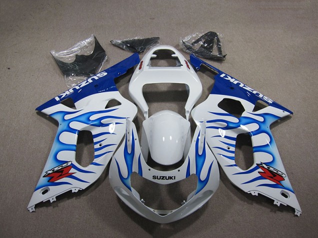 Carenado Moto GSXR 750 K1 K2 K3 01-03 - Blanco Azul Llama Carenado Moto GSXR 750 K1 K2 K3 01-03 - Blanco Azul Llama
