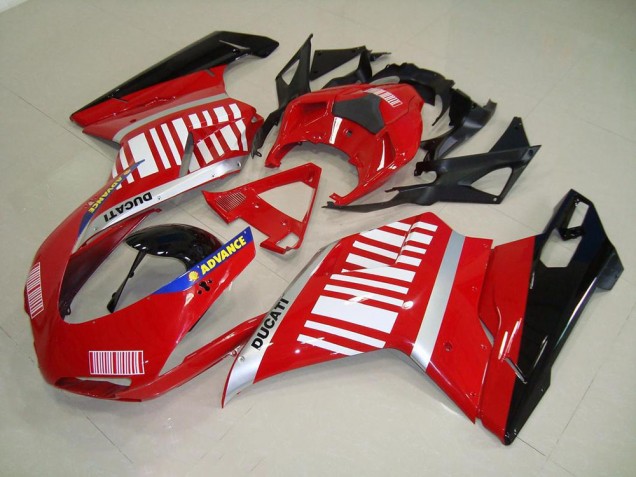 Carenado Moto & Plástico Ducati 848 1098 1198 07-14 - Rojo Blanco
