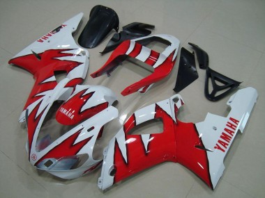 Carenado Moto R1 00-01 - Blanco Rojo Llama