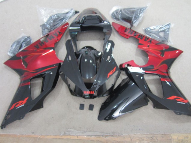 Carenado Moto R1 00-01 - Negro Rojo