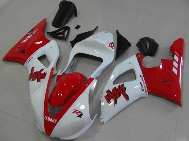 Carenado Moto R1 00-01 - Rojo Blanco Carrera