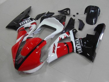 Carenado Moto R1 00-01 - Rojo Negro Blanco Carrera Versión