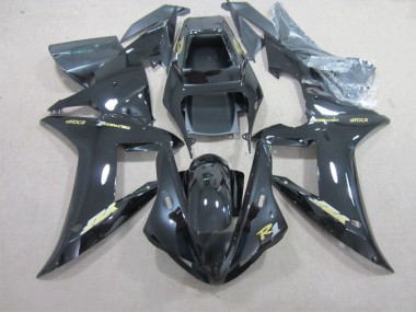Carenado Moto R1 02-03 - Negro con Oro Calcomanía