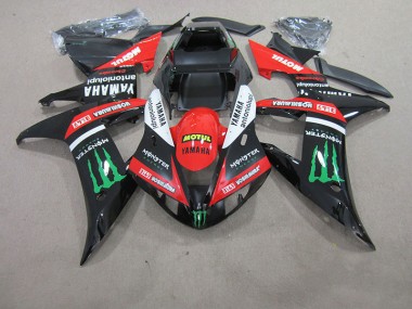 Carenado Moto R1 04-06 - Rojo Blanco Negro Motul