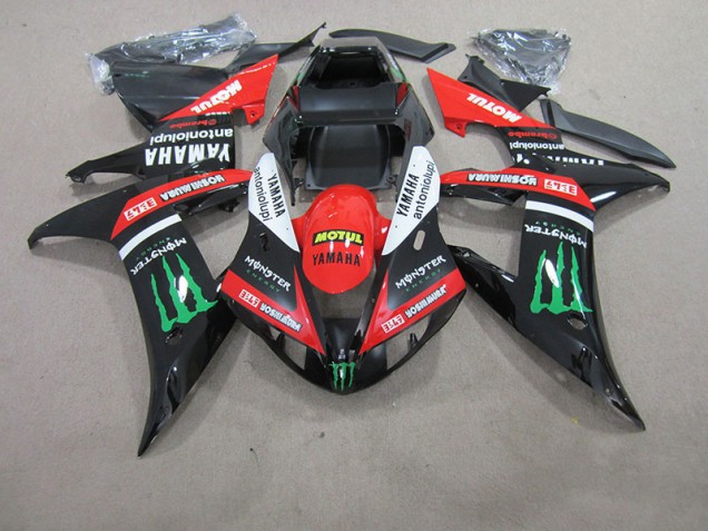 Carenado Moto R1 04-06 - Rojo Blanco Negro Motul