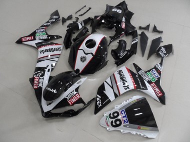 Carenado Moto R1 07-08 - Negro Blanco Pegatinas Packs