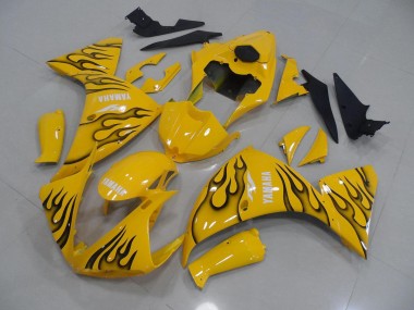 Carenado Moto R1 09-11 - Amarillo Negro Llama