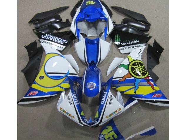 Carenado Moto R1 09-11 - Azul Blanco Amarillo 46