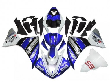 Carenado Moto R1 09-11 - Blanco Azul Plata
