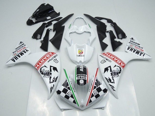 Carenado Moto R1 09-11 - Blanco Negro Abrath Carenado Moto R1 09-11 - Blanco Negro Abrath
