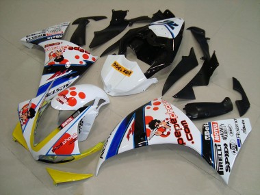 Carenado Moto R1 09-11 - Blanco Negro Pepe Phone
