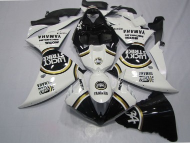 Carenado Moto R1 09-11 - Negro Blanco Lucky Strike